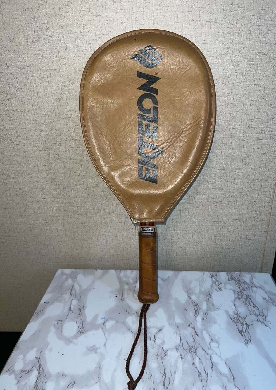 Vintage Ektelon Classic Aluminum Racquetball Racquet with Leather Cover